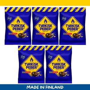 5-Pack Fazer Tyrkisk Peber 150g – Classic Finnish Hot Licorice Candy
