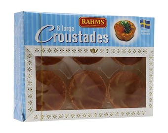 Bases grandes para tartaletas (Krustader), paquete de 6 unidades – Vasitos para aperitivos suecos / Bases premium para canapés