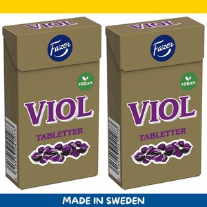 2 Pack – Fazer Viol Tablettask – Classic Violet Pastilles (76 g / 2.68 oz)