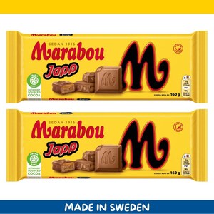 2 Pack Marabou Japp Milk Chocolate Bars – 160g each (5.6 oz) – Imported from Sweden