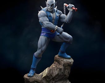 The Iron Panther STL Figurine | Stl Feline Warrior Model | 3D Print Figurine | Heroic Muscle Sculpture | Digital Download