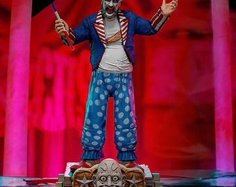 Pagliaccio assassino inquietante STL / Statuetta 3D di pagliaccio da carnevale horror / Personaggio circense malvagio / Statua di pagliaccio spaventoso
