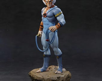 The Shadowstripe Warrior STL Figurine | Feline Hero 3D Print Figurine | Stl Jungle Fighter Statue | Digital Download