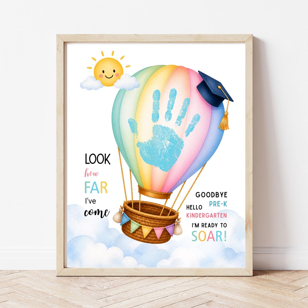 Last Day of School Handprint Craft Printable, Preschool Kindergarten ...