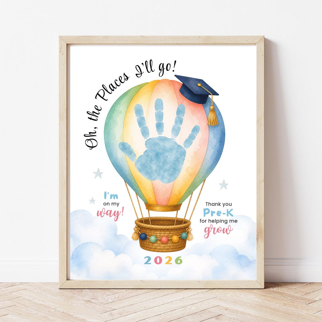 Preschool Graduation Handprint Craft 2026, Last Day of School Keepsake ...