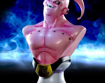 魔人ベジータ胸像 - ドラゴンボールZ | 手描きフィギュア | 3Dプリント