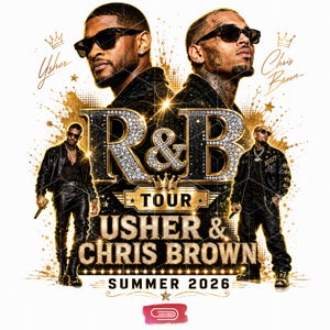 Usher and Chris Brown R&B Tour 2026 Digital PNG. Bootleg Rap Tee Design. Hip Hop Concert Graphic for Sublimation