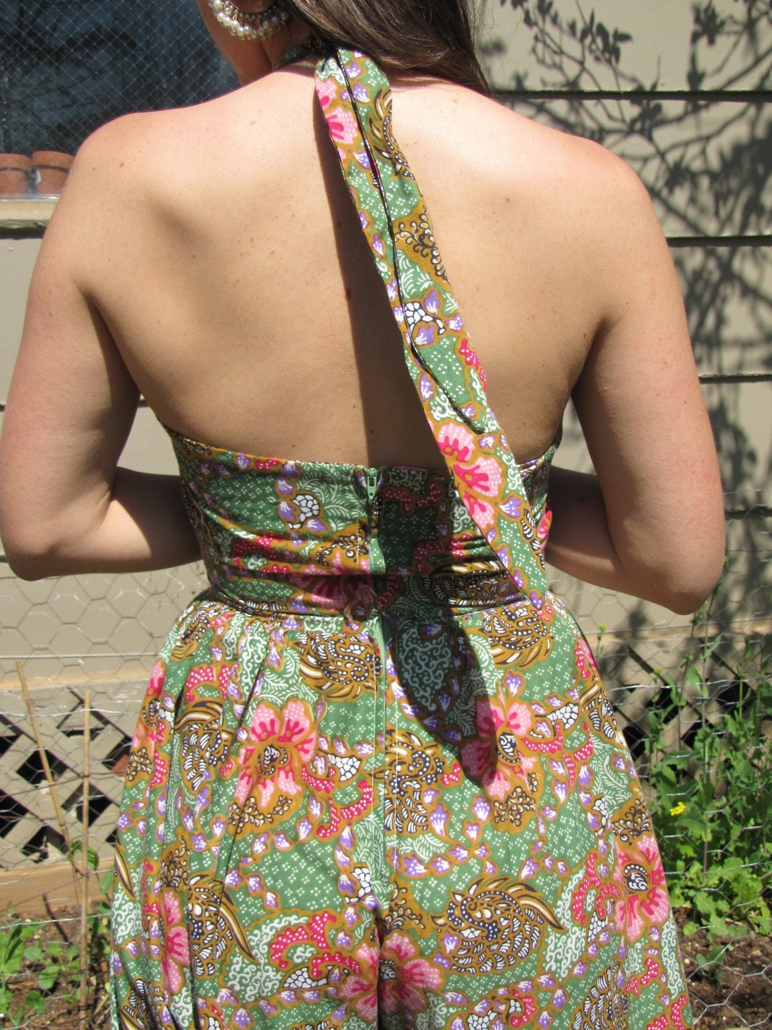 Funky 60s/70s Boho Hippie Vintage Halter Top Wide-leg Maxi | Etsy