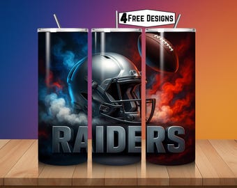 Las Vegas Football Tumbler Wrap, Mascot Sublimation Design (Digital Download)