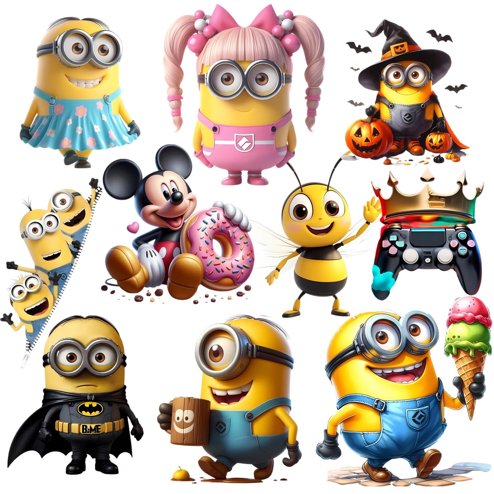 30+ Minions Png Bundle, Minions Clipart, Minions Png, Kevin Svg, Stuart ...
