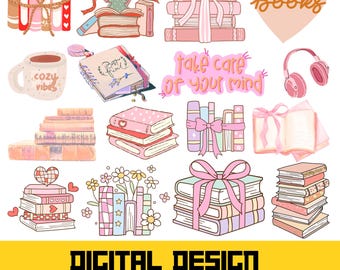 Book Lover SVG PNG Bundle for Cricut