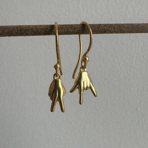 Peace + Love Earrings | Friendship Earrings | Gold