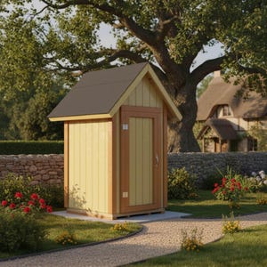 4x4 Garden Shed Plans (PDF) – DIY Wood Shed Plans, Little Storage Shed, Shed Blueprint, Backyard Garden Storage, Woodworking Plans