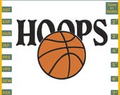 Basketball Hoop Embroidery Design: Sports Machine Embroidery (Instant Download)