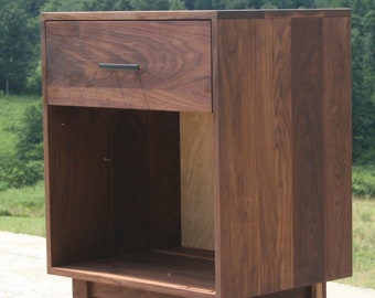 BT110Bb *Hardwood Bedside Cabinet, 1 Drawer; BT110BX w/taller legs; BT110D w/cut out sides, optional sizes available - natural color