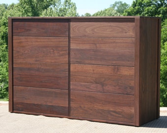 X8420a Hardwood Dresser With 8 Inset Drawers Flat Sides Etsy