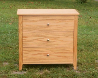 X3310a, Hardwood Cabinet, 3 Inset Drawers, Corner Posts, 30" wide x 20" deep x 30" tall; Options with X3310p, X3310b,  natural color