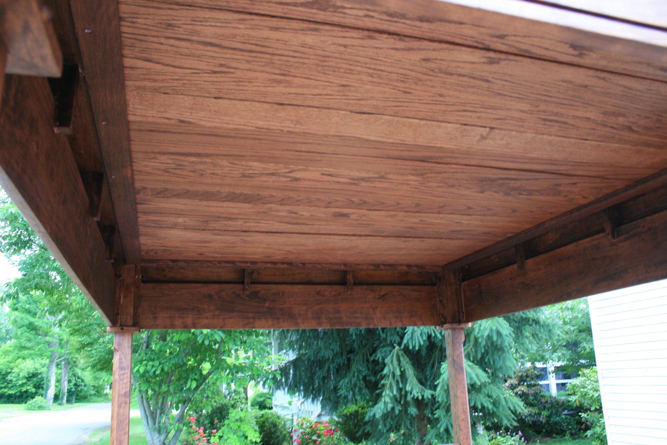 Ccrnv2 Canopy Solid Hardwood Bed, Old English Top Crown; Ccrnv5, Square ...