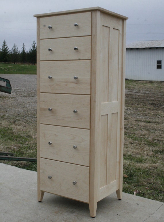Tall dresser 5 drawer unfinished natural solid wood wooden clearance lingerie chest