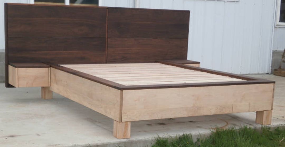 Ncrwc02 Solid Hardwood Platform Bed With Very Large Head Etsy