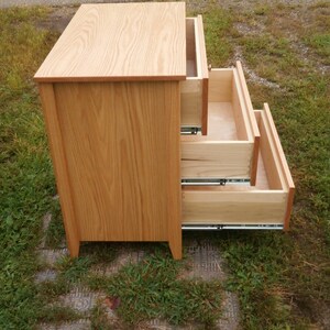 X3310a Hardwood Cabinet with 3 Inset Drawers, Corner Posts, 30 wide x 20 deep x 30 tall natural color image 4