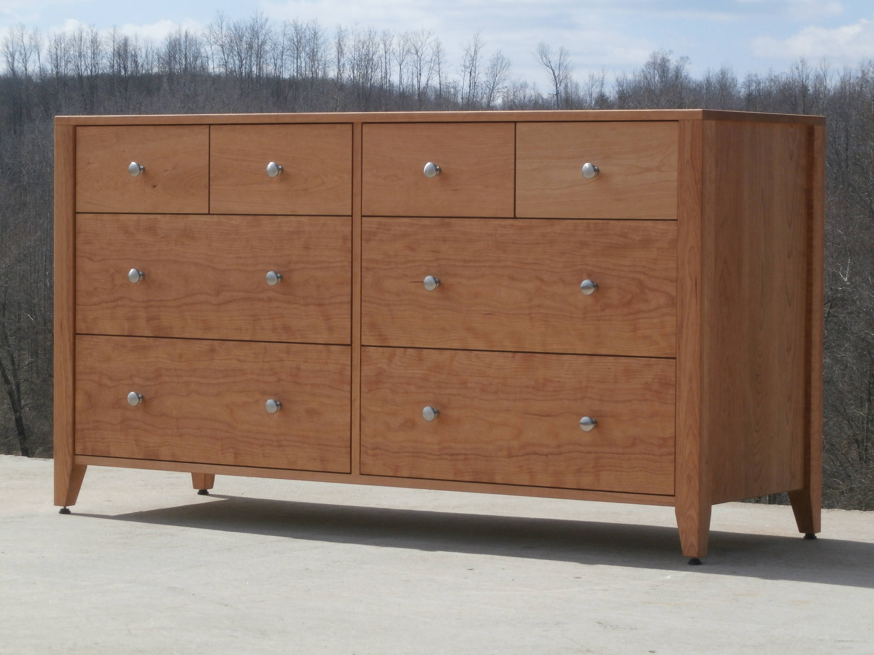X8320A Hardwood Dresser with 8 inset Drawers Frame Sides Etsy