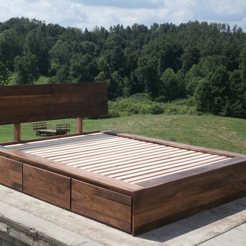 Upholstered Platform Bed - Etsy