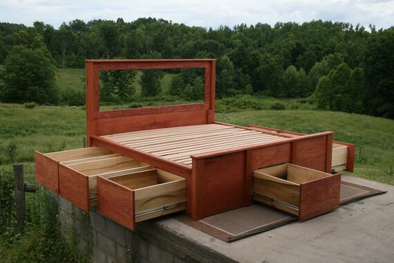 Ndfnp01 7 Solid Hardwood Bed With Head And Foot Boards 6 Etsy