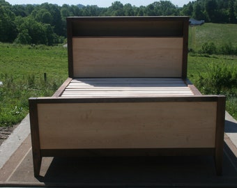 NdRsV02 4 Drawer Storage Bed with a Bookcase Headboard