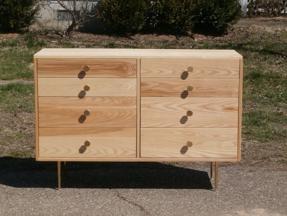 X8420a Hardwood Dresser With 8 Inset Drawers Flat Sides Etsy