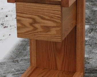 BT010P *Drawer Pass Through Bedside Table with a drawer, natural color