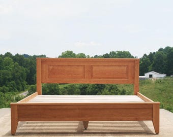 NcRnP02a +Solid Hardwood Bed, Paneled HB, tapered post bottoms; NcRnP02b, Paneled HB, no top caps; NcRnP02c, Herringbone HB - natural color