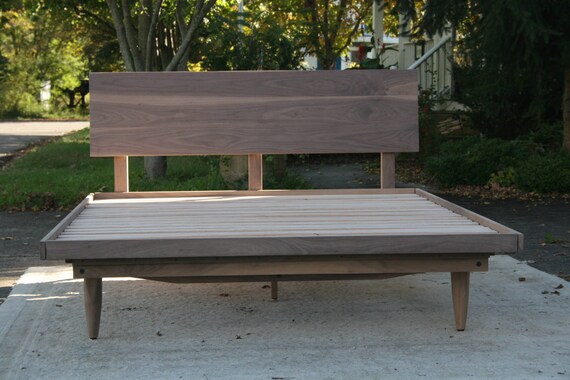 Thin wood bed frame deals
