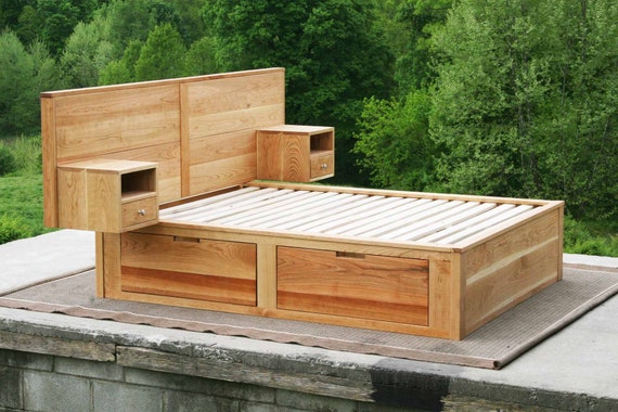 Hardwood platform bed sale frame