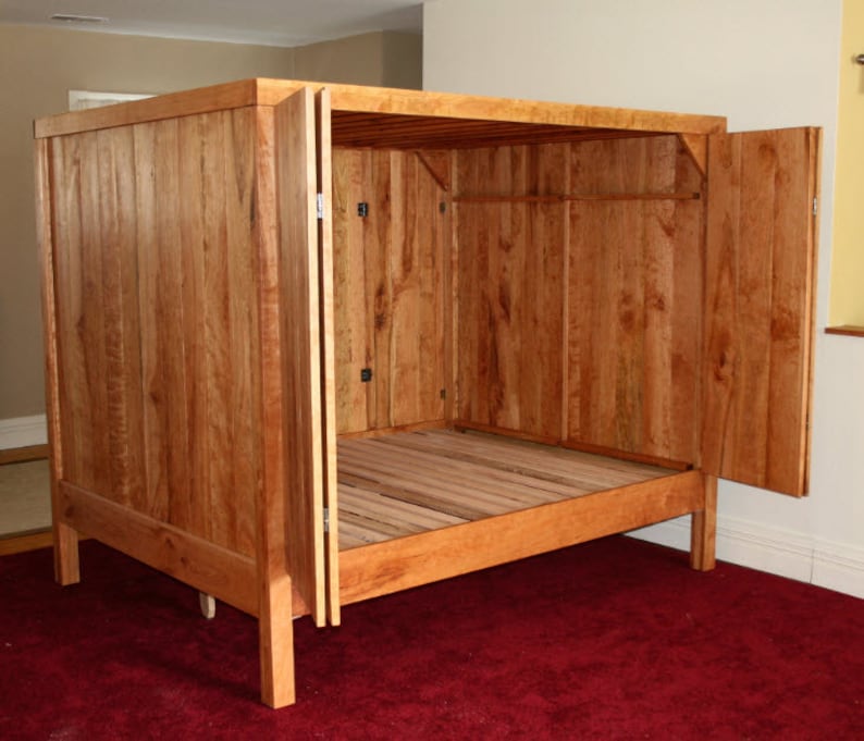 CcRnV90 Enclosed Bed with doors on both sides Natural Color Etsy