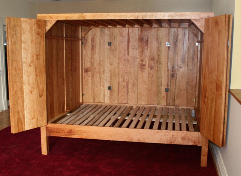 CcRnV90 Enclosed Bed with doors on both sides Natural Color Etsy