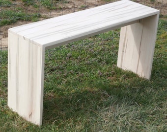 E0110A *Hardwood Table for TV or end of bed or Bench, 42" wide x 12" deep x 21" tall - natural color