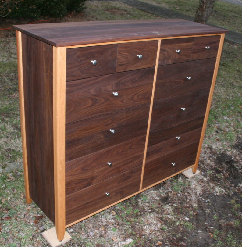 X12520A hardwood 12 Drawer Dresser Inset Drawers Flat Etsy