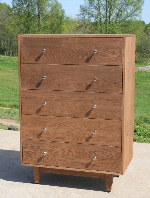 X5510a Hardwood Chest Of 5 Drawers Or Dresser Inset Drawers Etsy