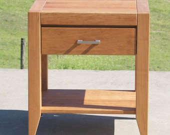 BT110C *Hardwood Bedside Cabinet, 1 Inset Drawer, 1 Shelf; BT200A Adjustable rack shelves; BT200B straight legs, two shelves, natural color