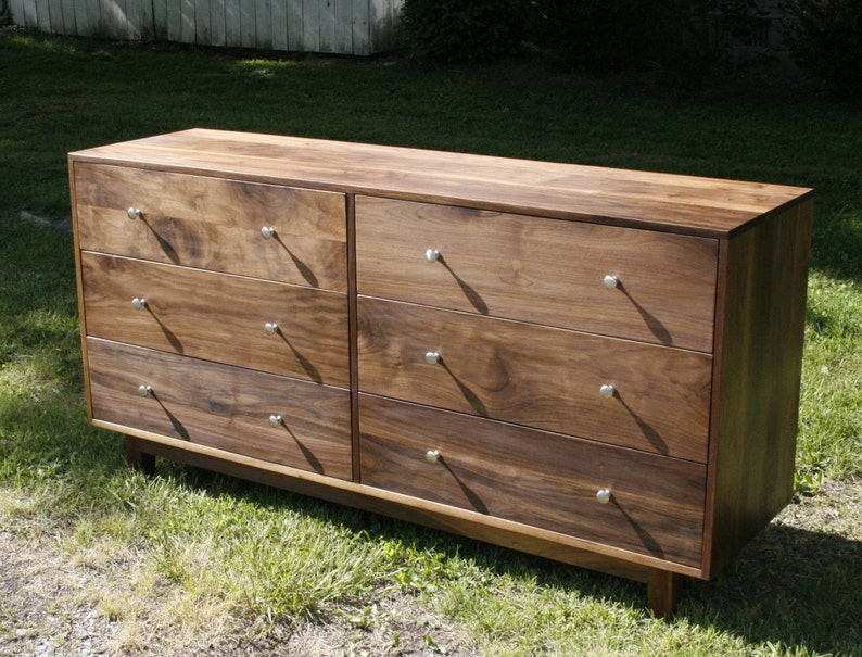 X6320f Hardwood 6 Drawer Dresser Inset Drawers Flat Panels Etsy
