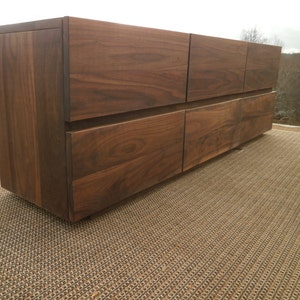 X6230A +Hardwood 6 Drawer Dresser, Overlap Drawers,  Flat Panels, 60&quot; wide x 16&quot; deep x 20&quot; tall - natural color