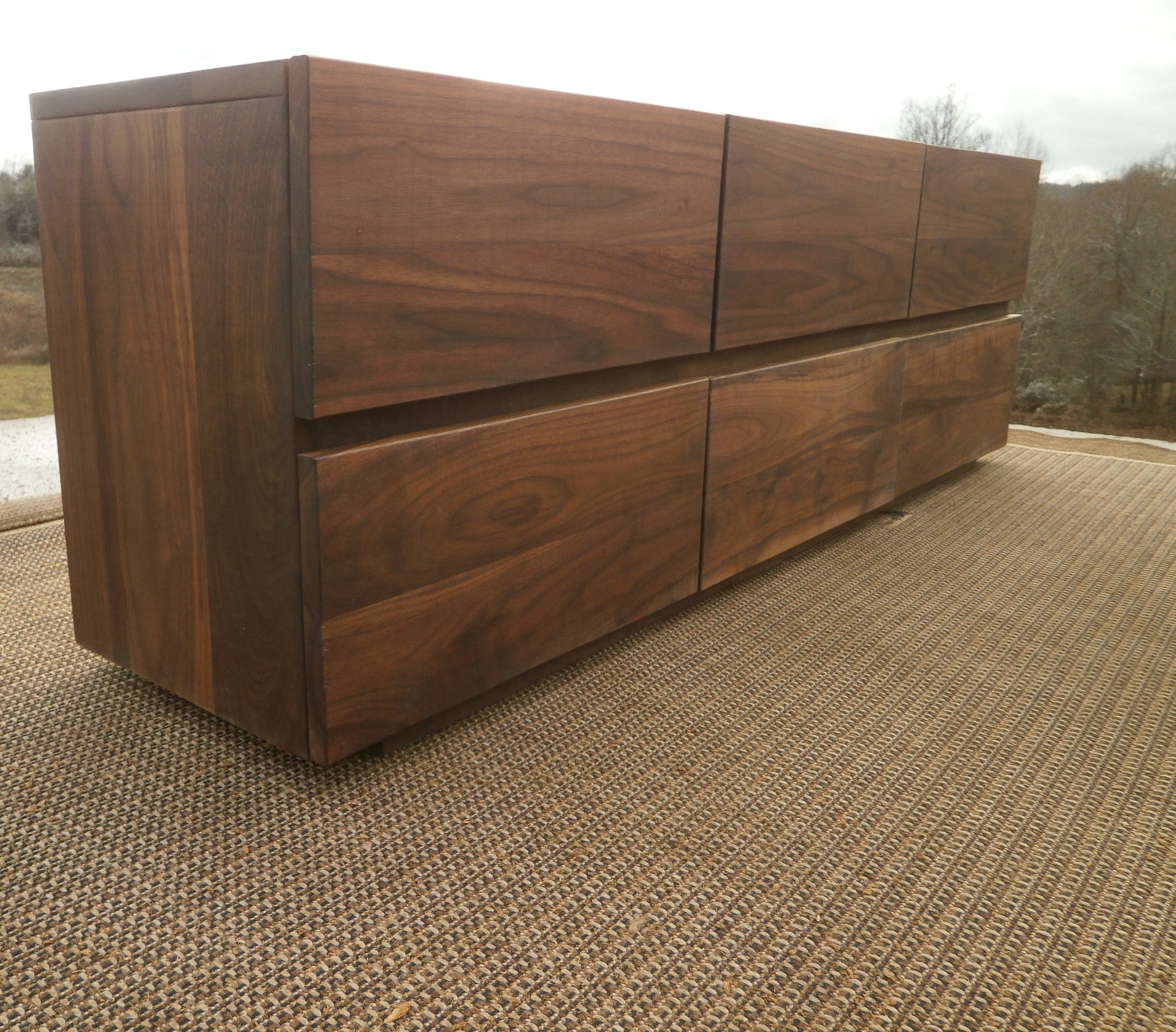 X6230A +hardwood 6 Drawer Dresser, Overlap Drawers, Flat Panels