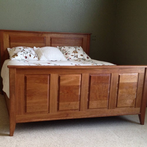 Ncrnp01 solid Hardwood Bed With Paneled Head and Foot Boards Etsy