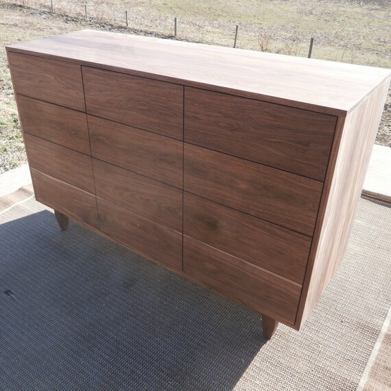X12430a Hardwood 12 Drawer Dresser Inset Drawers Flat Etsy