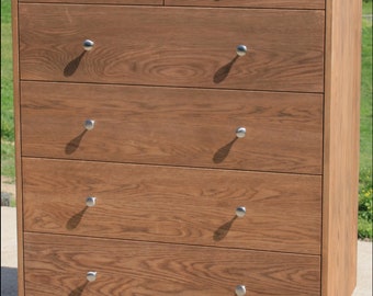 X6510a *Hardwood Dresser w/6 Inset Drawers, Flat Panels, Flat Sides; X6510p Dresser w/6 drawers, corner posts, recessed sides- natural color