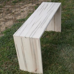 E0110A Hardwood Table for TV or end of bed or Bench, 42 wide x 12 deep x 21 tall natural color image 2