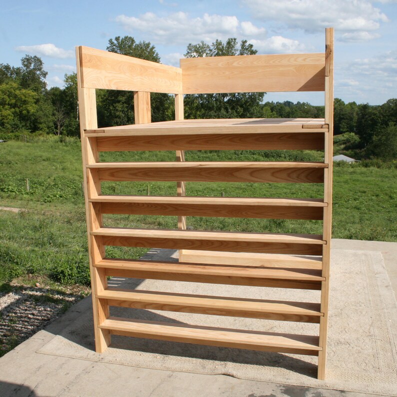 LbSnV06 Solid Hardwood Loft Bed with Vertical Stairs no | Etsy