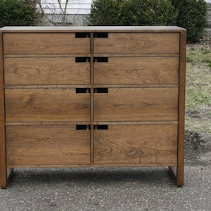 X8420c Hardwood Dresser with 8 inset Drawers, Frame Sides, 48 wide x 20 deep x 45 tall natural color image 2