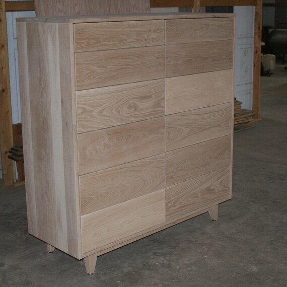 X12620b Hardwood 12 Drawer Dresser Inset Drawers Flat Etsy